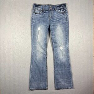 Victoria Secret VS Hipster Size 10 Long Medium Wash Denim Blue Jeans Y2K 2000s